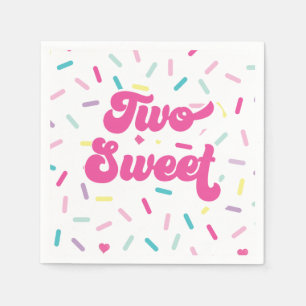 Ice Cream and Cake Two Sweet 2nd Birthday Napkin