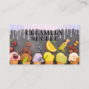 Ice Cream and Cones Fruits Loyalty Card