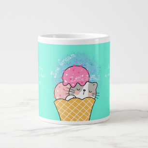 Ice cream and Little fluffball Large Coffee Mug