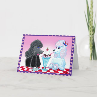 Ice cream and Pink Poodles Card