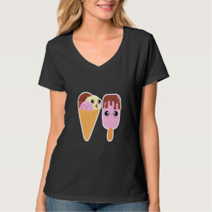 Ice Cream And Popsicle Bestfriends Dessert T-Shirt