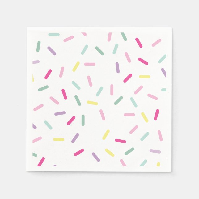 Ice Cream and Sprinkles Sweet One 1st Birthday Napkin (Front)