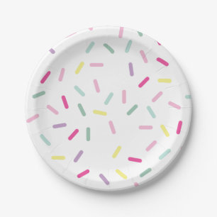 Ice Cream and Sprinkles Sweet One 1st Birthday Paper Plate