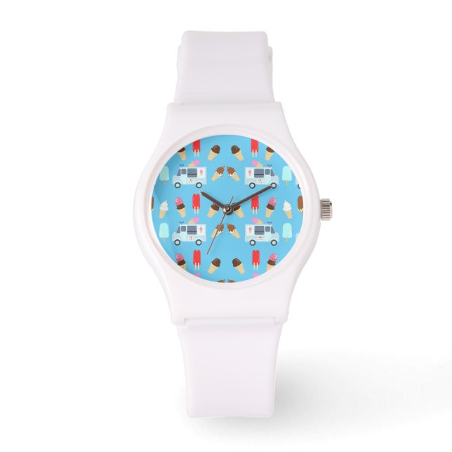 Ice Cream and Truck Pattern Watch (Front)