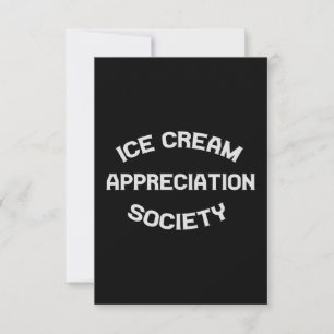 Ice Cream Appreciation Society Summertime Funny Thank You Card