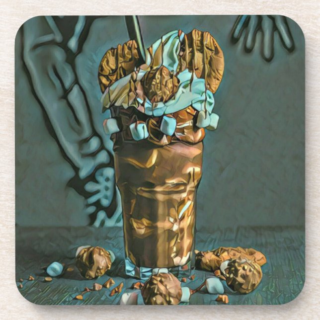 Ice cream art coaster (Front)
