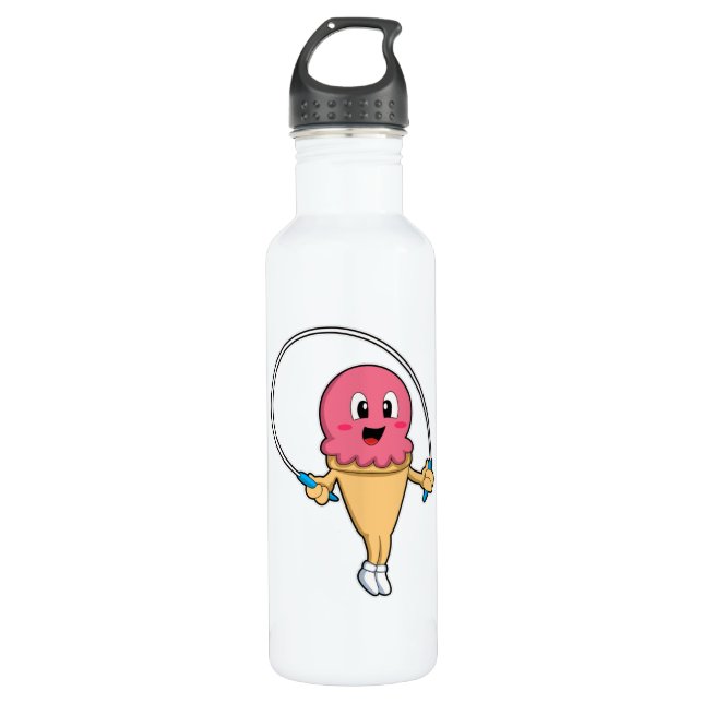 Ice cream at Fitness with Rope 710 Ml Water Bottle (Front)