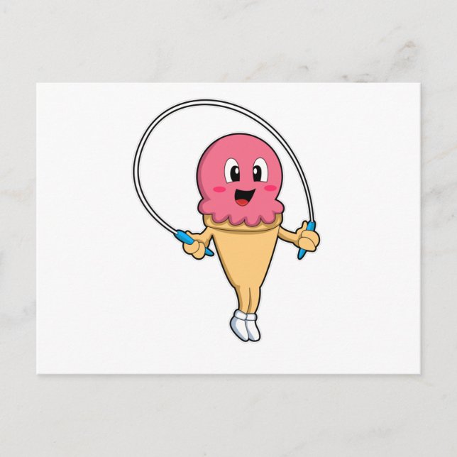 Ice cream at Fitness with Rope Postcard (Front)