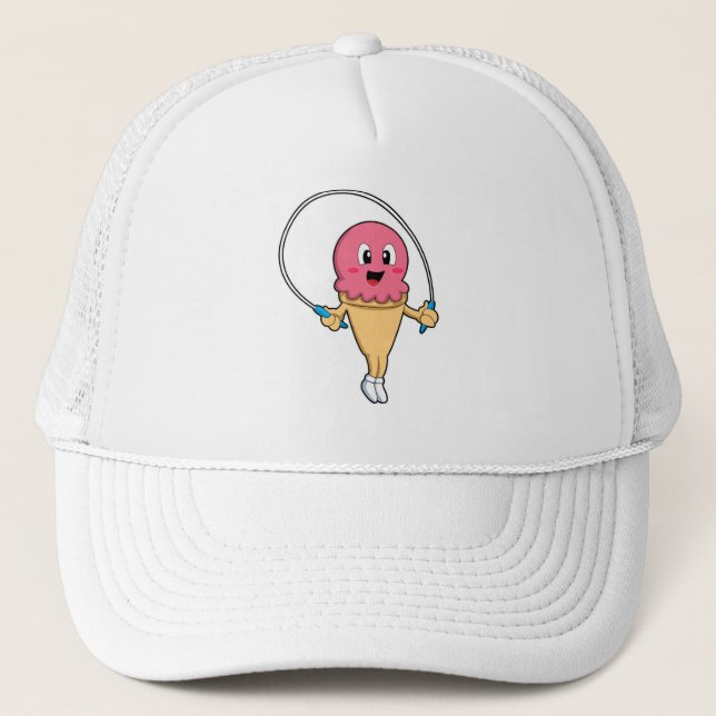 Ice cream at Fitness with Rope Trucker Hat (Front)
