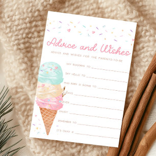 Ice Cream Baby Shower Advice and Wishes Game