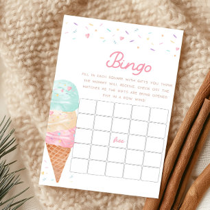 Ice Cream Baby Shower Bingo Game
