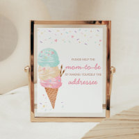 Ice Cream Baby Shower Envelope Station