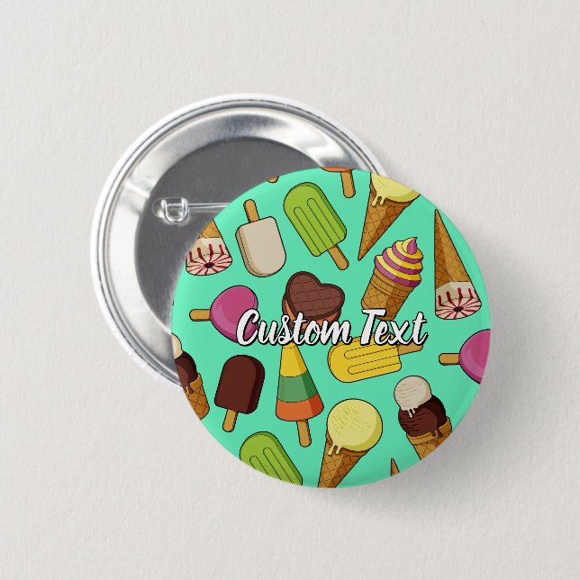 Ice Cream Background 6 Cm Round Badge (Front & Back)