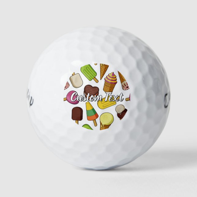 Ice Cream Background Golf Balls (Front)