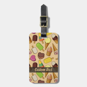 Ice Cream Background Luggage Tag