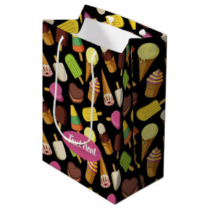 Ice Cream Background Medium Gift Bag