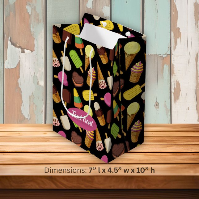 Ice Cream Background Medium Gift Bag (Creator Uploaded)