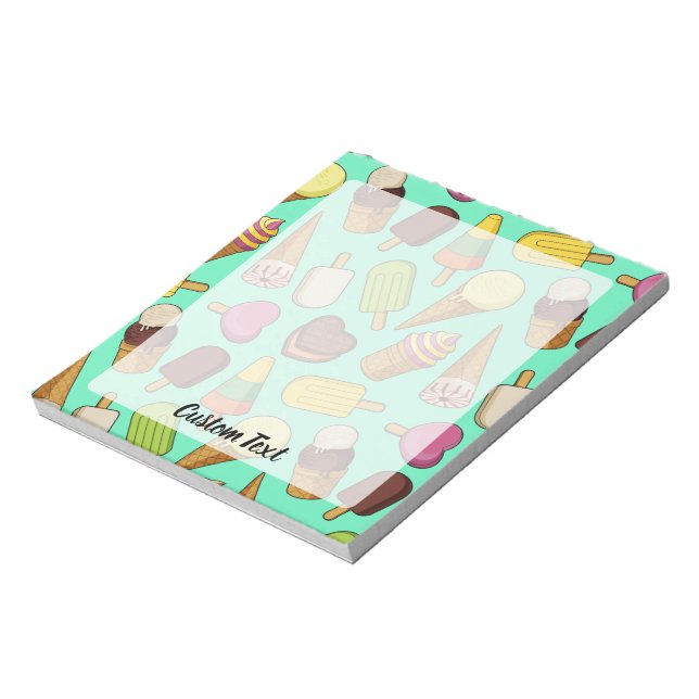 Ice Cream Background Notepad (Rotated)