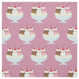 Ice Cream Banana Split Fabric