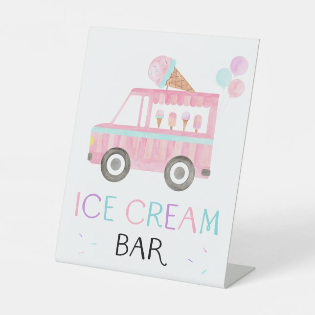 Ice Cream Bar Birthday Sign (Front)