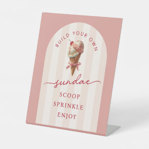 Ice Cream Bar Sundae Bridal Shower Sign