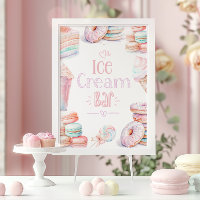 Ice cream bar Sweet pastel birthday
