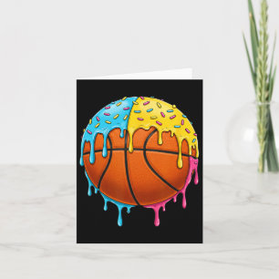 Ice Cream Basketball Drip With Colourful Sprinkles Card