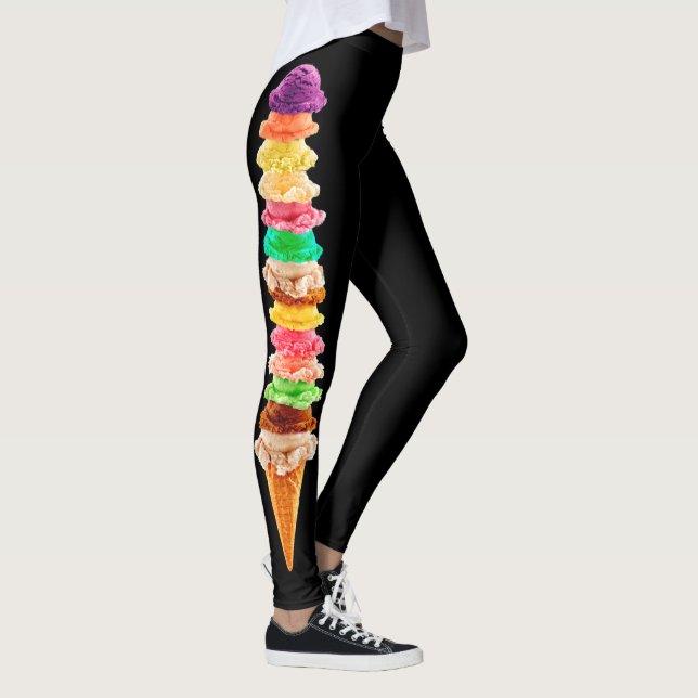 Ice Cream Binge Decor on Leggings (Right)