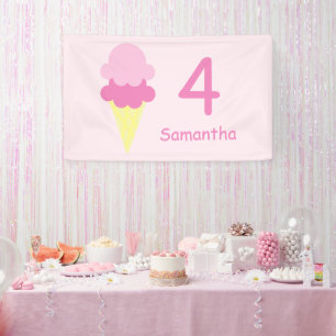 Ice Cream Birthday Banner