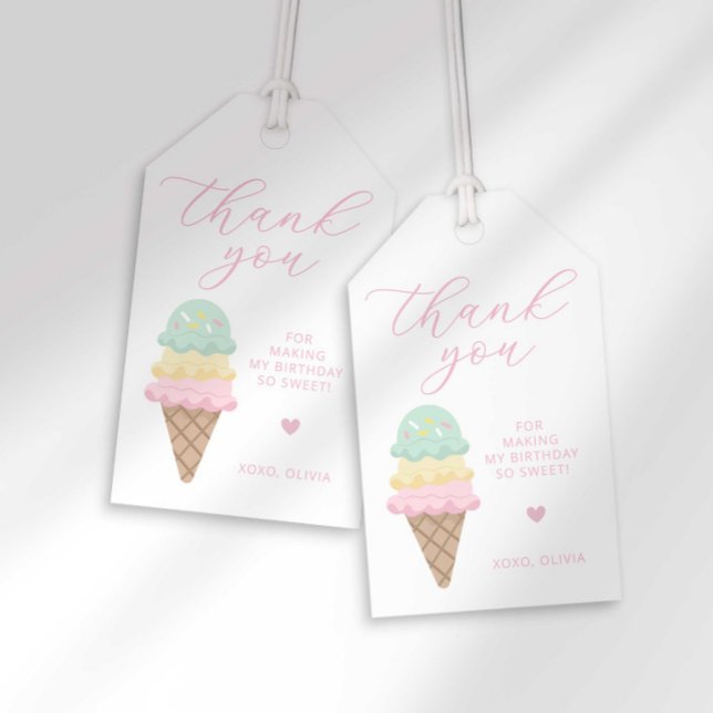 Ice Cream Birthday Favour Tags (Creator Uploaded)