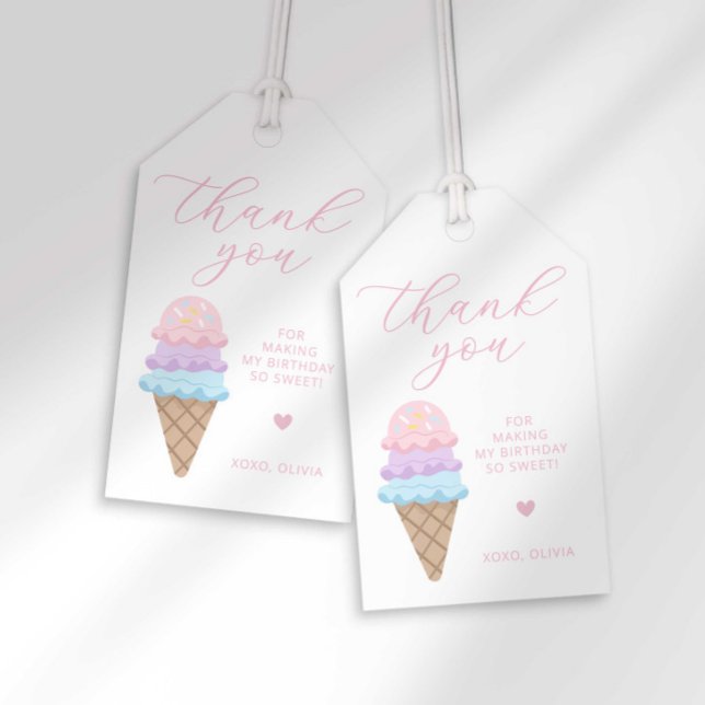 Ice Cream Birthday Favour Tags (Creator Uploaded)