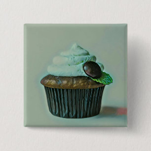 Ice cream birthday gift 15 cm square badge