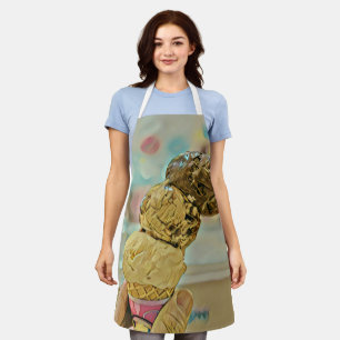 Ice cream birthday gift apron