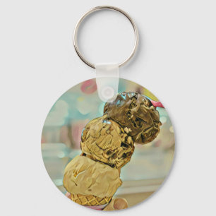 Ice cream birthday gift key ring