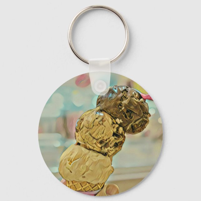 Ice cream birthday gift key ring (Front)
