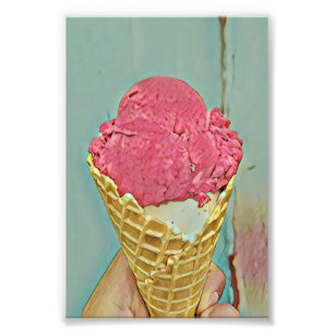Ice cream birthday gift photo print