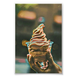 Ice cream birthday gift photo print