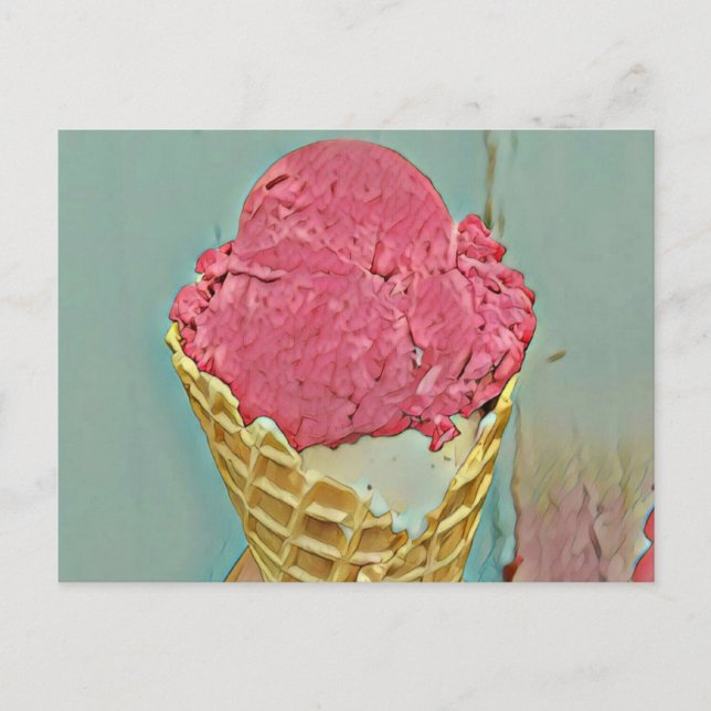 Ice cream birthday gift postcard (Front)