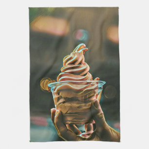 Ice cream birthday gift tea towel