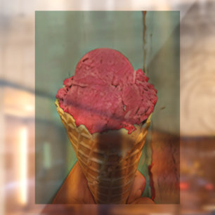 Ice cream birthday gift window cling