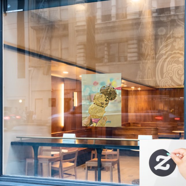 Ice cream birthday gift window cling (Cafe Window)