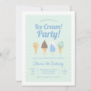 Ice Cream Birthday Invitation