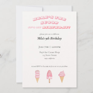 Ice Cream Birthday Invitation