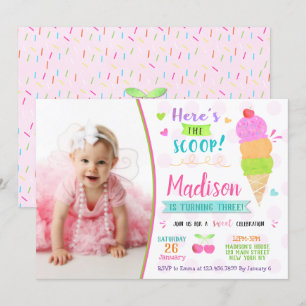 Ice Cream Birthday Invitations