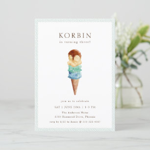 Ice Cream Birthday Party Invitation