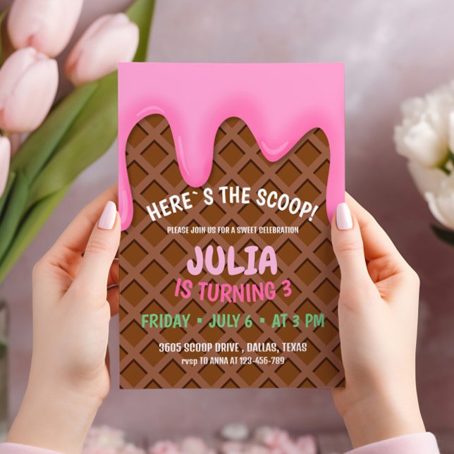 Ice Cream Birthday Party Invitation (Creator Uploaded)
