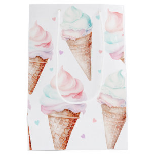 Ice cream birthday party  medium gift bag