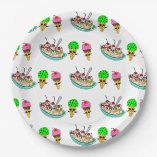 Ice Cream Birthday Party Paper Plate