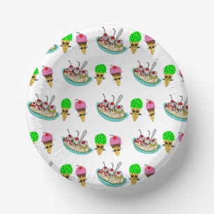 Ice Cream Birthday Party  Paper Plate