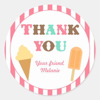 Ice Cream Birthday Party Sticker
